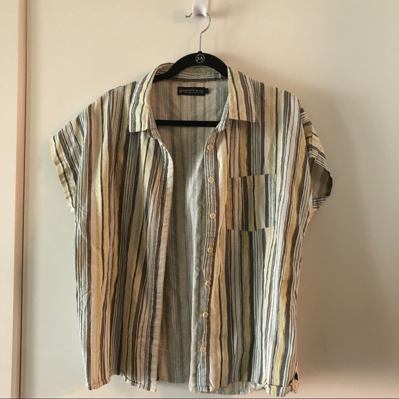 United By Blue Stripe Short-Sleeve Button-Down (L) - Picture 1 of 5